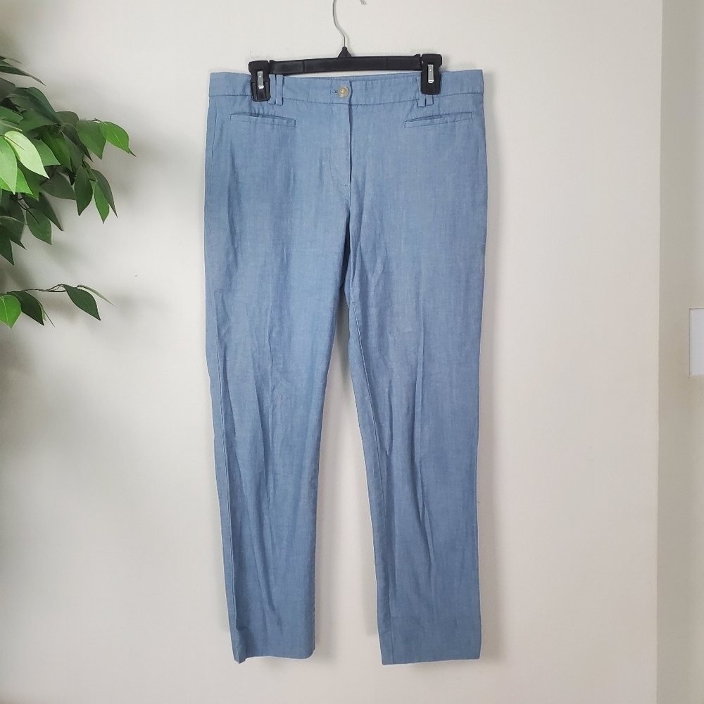 Ann Taylor Womens Light Blue Ankle Trouser Pants Size 6 Tall